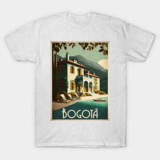 Bogotá Colombia Vintage Travel Art Poster T-Shirt